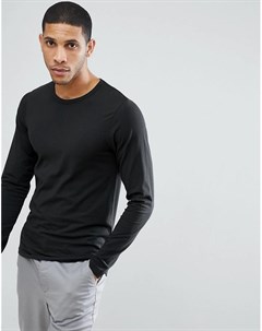 Черный лонгслив Essentials Jack & jones