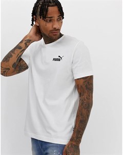 Белая футболка с небольшим логотипом Essentials Puma