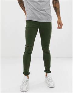 Зеленые супероблегающие джинсы Asos design