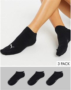 Набор из 3 пар черных спортивных носков невидимок Puma