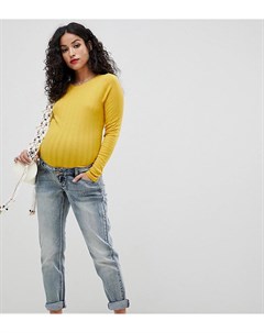 Джинсы в винтажном стиле со съемной вставкой для животика Maternity Bandia