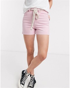 Розовые джинсовые шорты в винтажном стиле с нашивкой Wrangler