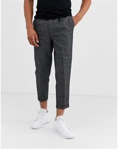 Серые строгие брюки со складками New look