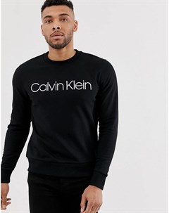 Черный свитшот с логотипом Calvin klein
