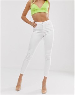 Белые джинсы скинни с завышенной талией Ridley Asos design