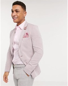 Розовый супероблегающий пиджак wedding Asos design