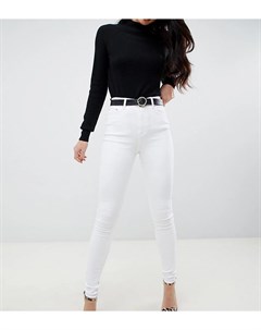 Белые джинсы скинни с завышенной талией ASOS DESIGN Tall Ridley Asos tall