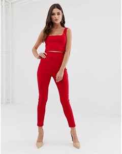 Красные комбинируемые брюки Vesper