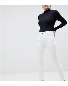 Белые джинсы скинни с завышенной талией ASOS DESIGN Petite ridley Asos petite