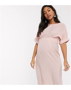 Бледно розовое платье миди ASOS DESIGN Maternity Asos maternity