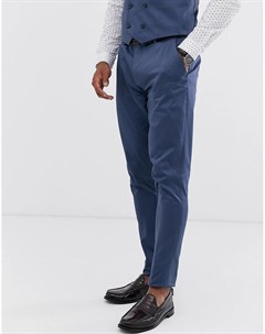 Синие супероблегающие брюки из эластичного хлопка Asos design