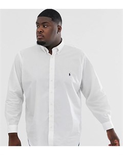 Белая рубашка из эластичного поплина на пуговицах с логотипом Big Tall Polo ralph lauren