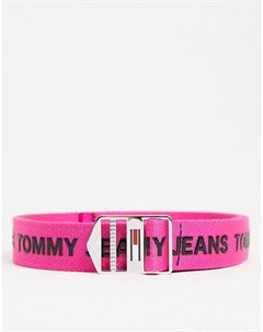 Розовый ремень с логотипом Еxplorer Tommy jeans
