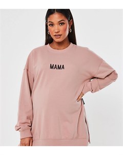 Розовый свитшот с надписью Mama Missguided maternity