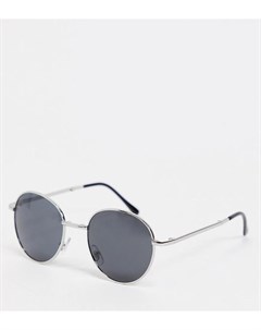 Складные солнцезащитные очки в серебристой оправе с темными стеклами South beach