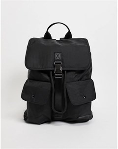 Черный рюкзак с двумя карманами Consigned