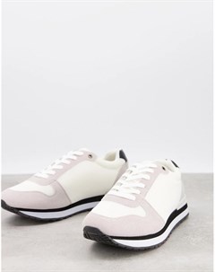 Белые кроссовки в стиле ретро с многоцветной отделкой Rule london