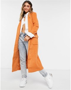 Пальто миди пыльно оранжевого цвета Glamorous