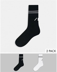 Носки обычной длины черного и белого цвета Selected homme