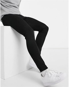 Черные эластичные джинсы с напылением Asos design