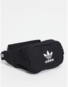 Черная сумка кошелек на пояс с логотипом Adidas originals