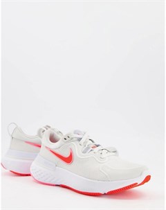 Белые кроссовки React Miler Nike running