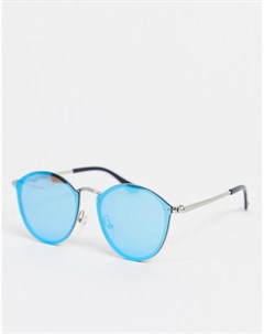 Круглые солнцезащитные очки с синими стеклами Svnx