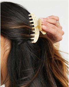 Бежевая заколка крабик для волос Asos design