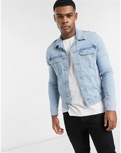 Зауженная выбеленная джинсовая куртка в стиле вестерн Asos design