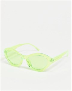 Ярко зеленые солнцезащитные очки кошачий глаз South beach