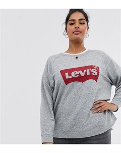 Свободный свитшот с круглым вырезом и логотипом Levi's plus