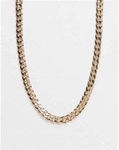 Золотистое ожерелье в виде массивной длинной цепочки Designb london