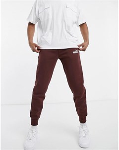 Темно коричневые спортивные штаны с логотипом Essentials Puma
