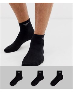 Набор из 3 пар черных спортивных носков Emporio Armani Emporio armani bodywear