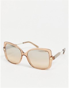 Oversized солнцезащитные очки в квадратной коричневой оправе 0VE4390 Versace