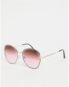 Женские круглые солнцезащитные очки в розовой оправе Jeepers peepers