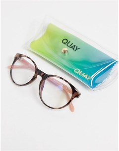 Женские круглые очки в прозрачной оправе с защитой от синего излучения Quay Out Of Sight Quay australia