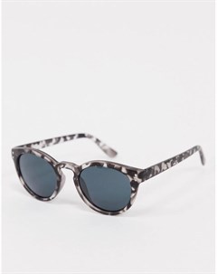 Круглые солнцезащитные очки в серой черепаховой оправе Aj morgan