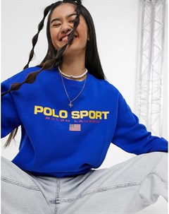 Синий свитшот с логотипом Sports Polo ralph lauren