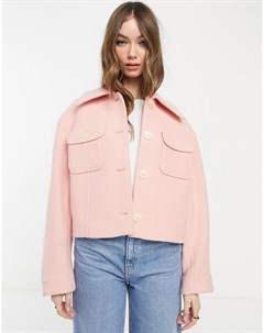 Розовая укороченная куртка из переработанных материалов & other stories