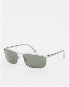 Серебристо матовые квадратные солнцезащитные очки Aj morgan