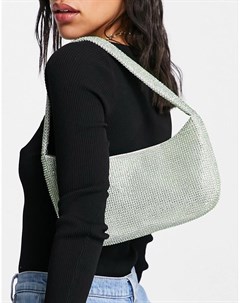Зеленая сумка на плечо со стразами в стиле 90 х Asos design