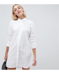 Белое хлопковое платье рубашка мини ASOS DESIGN Tall Asos tall