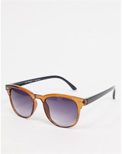 Коричневые стильные солнцезащитные очки Aj morgan