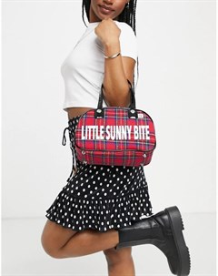 Маленькая сумка с логотипом и узором тартан Little sunny bite