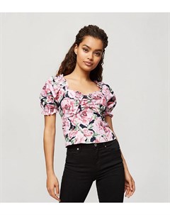 Поплиновая блузка с цветочным принтом Petite Miss selfridge