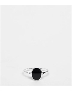 Серебряное кольцо с черным овальным элементом Kingsley ryan