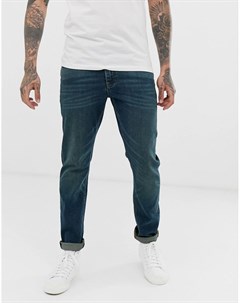 Темно синие узкие джинсы стретч в винтажном стиле Asos design