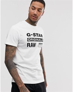 Белая футболка из органического хлопка с логотипом Originals G-star