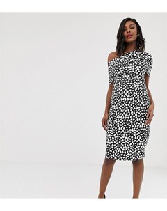 Платье футляр в горошек с плиссировкой ASOS DESIGN Maternity Asos maternity